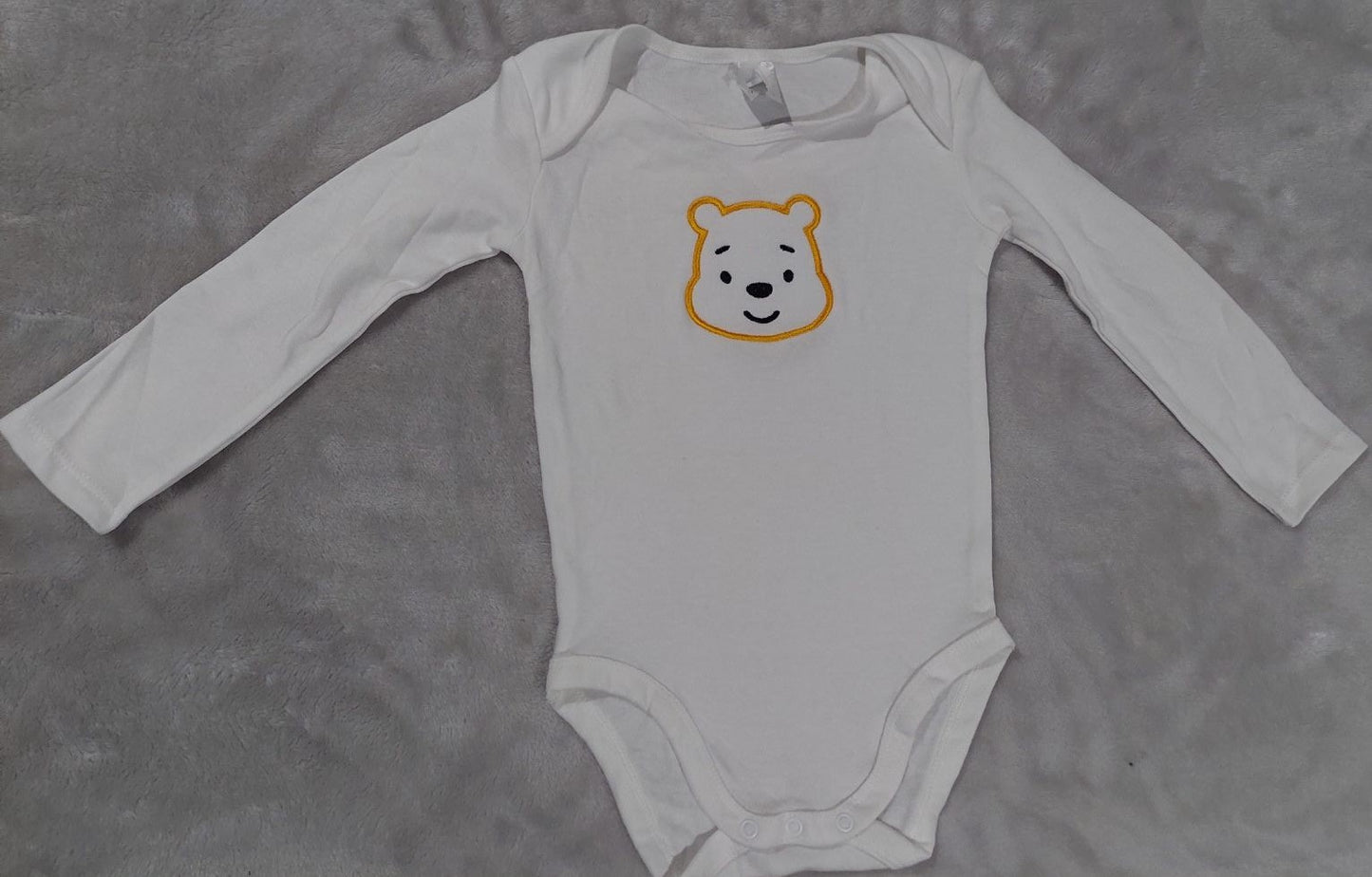 Winnie The Pooh Embroidered Baby Bodysuit