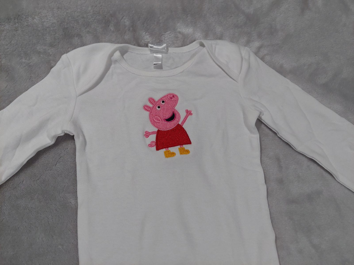 Pepper Pig Embroidered Baby Bodysuit