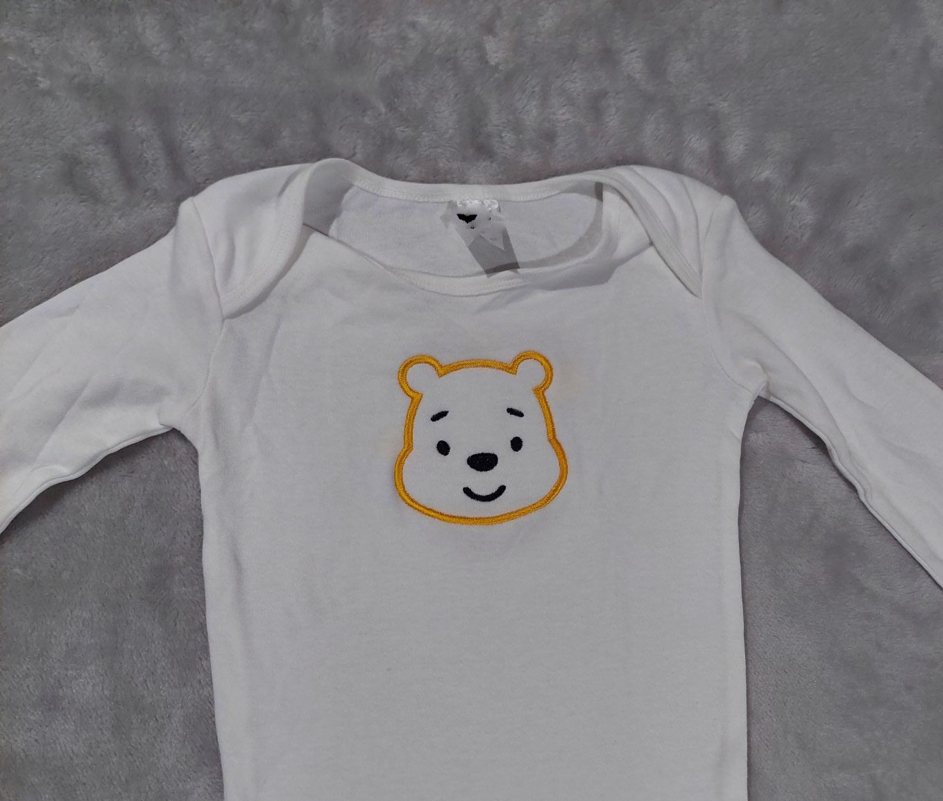 Winnie The Pooh Embroidered Baby Bodysuit