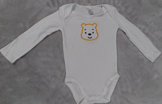 Winnie The Pooh Embroidered Baby Bodysuit