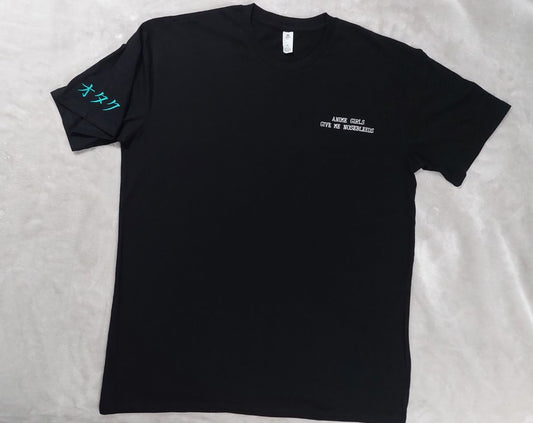 Anime Girls Give me Nosebleeds Embroidered T Shirt