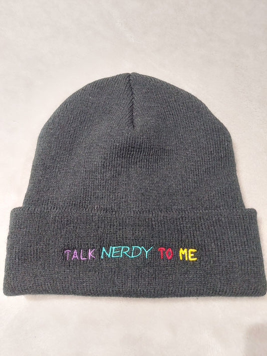 Talk Nerdy To Me Embroidered Beanie