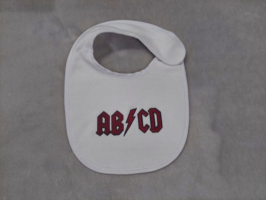 ABCD Embroidered Velcro Baby Bib