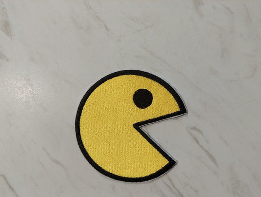 Pacman Iron-on/Sew-on Embroidered Patch
