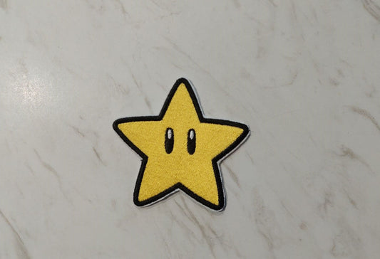 Mario Star Iron-on/Sew-on Embroidered Patch