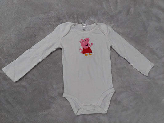 Pepper Pig Embroidered Baby Bodysuit